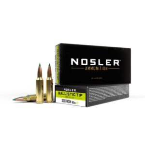 Nosler Ballistic Tip Hunting Rifle Ammunition .300 WSM 165gr BT SP 3125 fps 20/ct