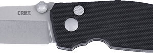 CRKT SQUID 2.2" FINE EDGE - BLACK/SS BUTTON LOCK D2