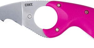 CRKT BEAR CLAW 2.39" PINK W/ - VEFF SERRATIONS BELT CLIP