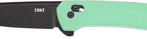 CRKT Q COMPACT 3.05" PLAIN - EDGE AQUA CROSSBAR LOCK