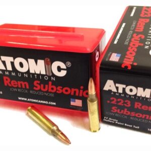 ATOMIC SUBSONIC 223 REM 77GR - BTHP 50RD 10BX/CS
