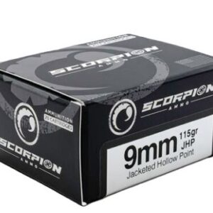 SCORPION 9MM LUGER - 115GR JHP 20RD 10BX/CS