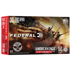 Federal American Eagle 250th Rifle Ammunition .30-06 Sprg 150gr FMJ 2740 fps 20/ct