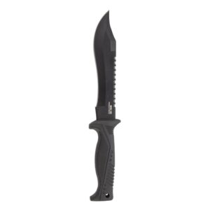 SOG Knives Pinnacle Bowie Fixed Knife 7-1/2" Clip Point Blade Black