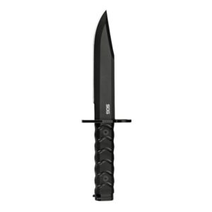 SOG Knives BAR15C Clip Point Bayonet Fixed Knife 7-1/10" Clip Point Blade Black Box