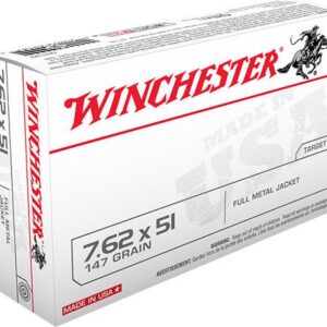Winchester USA Rifle Ammunition 7.62 Nato 147 gr FMJ  - 20/box